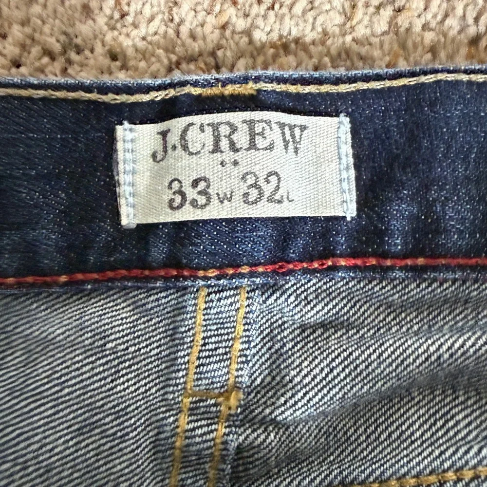 J.Crew Men's Vintage Slim Straight Dark Wash Jeans Style 17739 Size 33X32